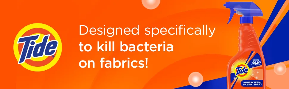 Tide Fabric Spray, 3 Count, 22 Fl Oz Each - Designed specifically to kill bacteria on fabrics!