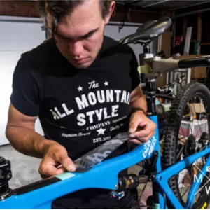 All Mountain Style AMS High Impact Frame Guard Extra Solid Protects your bike from scratches and dings Black/Silver - Frame Guard XL