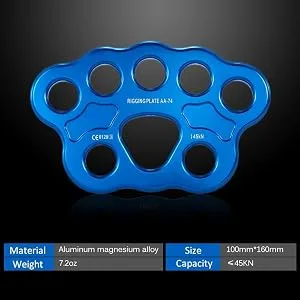 8 Holes Rigging Plate 36KN Paw Rigging Plate Rock Climbing Multi Anchor Point Connector Gear for Outdoor Climbing - product information 21