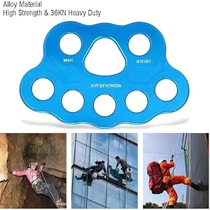 8 Holes Rigging Plate 36KN Paw Rigging Plate Rock Climbing Multi Anchor Point Connector Gear for Outdoor Climbing - product information 24