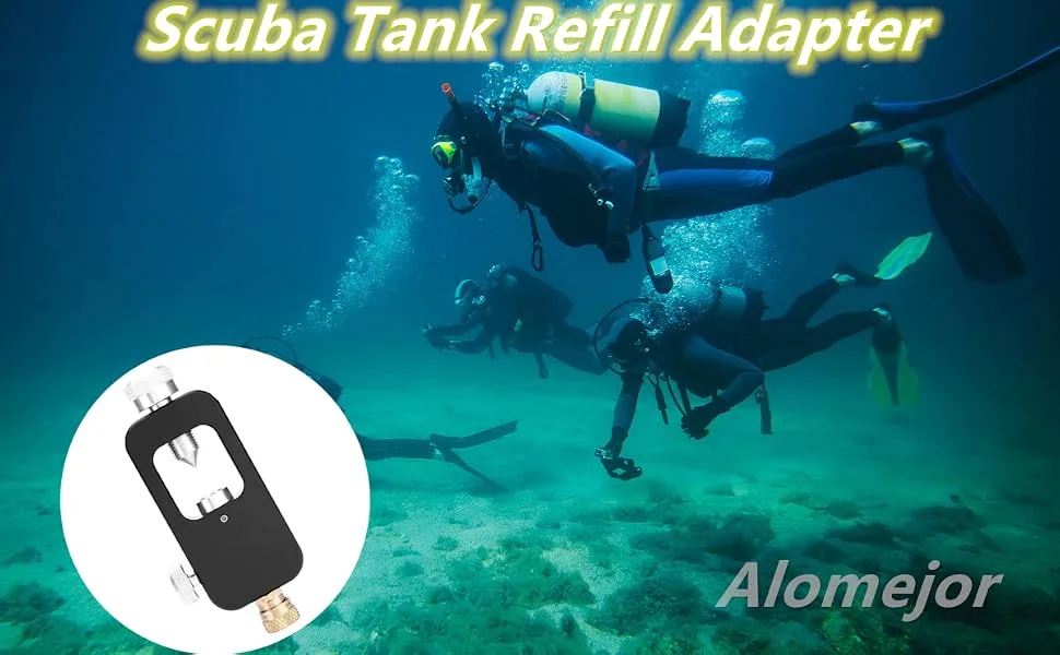 Diving Tank Refill Adapter Aluminium Alloy Diving Oxygen Cylinder Refill Adapter for Oxygen Cylinder Diving Equipment - product information 2