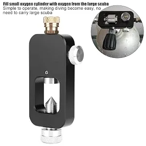 Diving Tank Refill Adapter Aluminium Alloy Diving Oxygen Cylinder Refill Adapter for Oxygen Cylinder Diving Equipment - product information 4