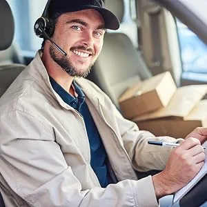 Trucker Bluetooth Angteela Headset with Microphone, Wireless Cell Phone Headset with Noise Canceling Mic Charging Base Mute Function for Home Office Call Center Skype - product information 4