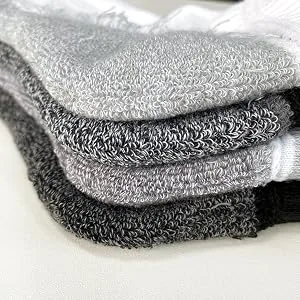 APTYID Men's Ankle Athletic Cushioned Running Socks (6 Pairs) Dark Grey 9-12 - cushioned socks men