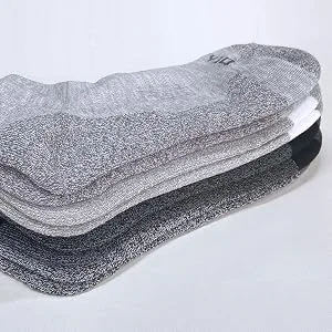 APTYID Men's Ankle Athletic Cushioned Running Socks (6 Pairs) Dark Grey 9-12 - running socks men