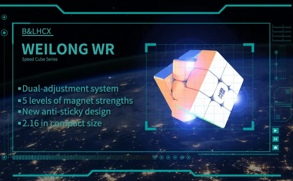 Speed Cube,Professional Magic Cube 3x3x3 of Moyu Weilong WCA Record are Designed specifically for Professional Players to use in competitions (2.2inches) Professional Speed Cube - Professional competition speed cube