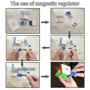 Speed Cube,Professional Magic Cube 3x3x3 of Moyu Weilong WCA Record are Designed specifically for Professional Players to use in competitions (2.2inches) Professional Speed Cube - Steps and processes of magnetic regulation