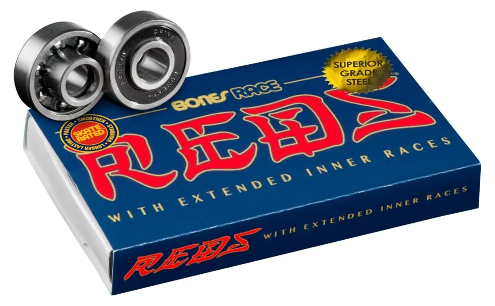 Bones Race Reds Skateboard Bearings 8 Pack - Bones Race REDS 8 pk