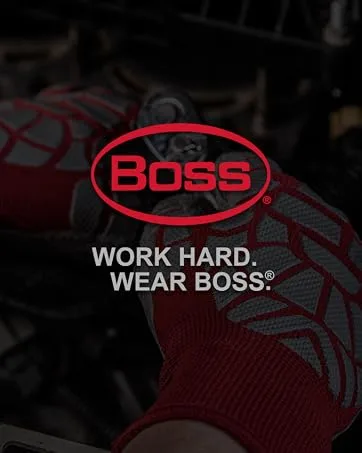 Boss Men's Real Tree Camouflage Fleece Silicone Palm Work Gloves, Touchscreen Technologies, High-Dexterity, Cold Protection Large - Boss Leather