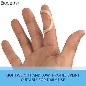 BraceOn EZ Finger Splint Sizing Kit - Hand Injury Supports With Adjustable Fit (14 Piece Assortment, 28 Different Sizes) - braceon ez finger splints are lightweight and low profile