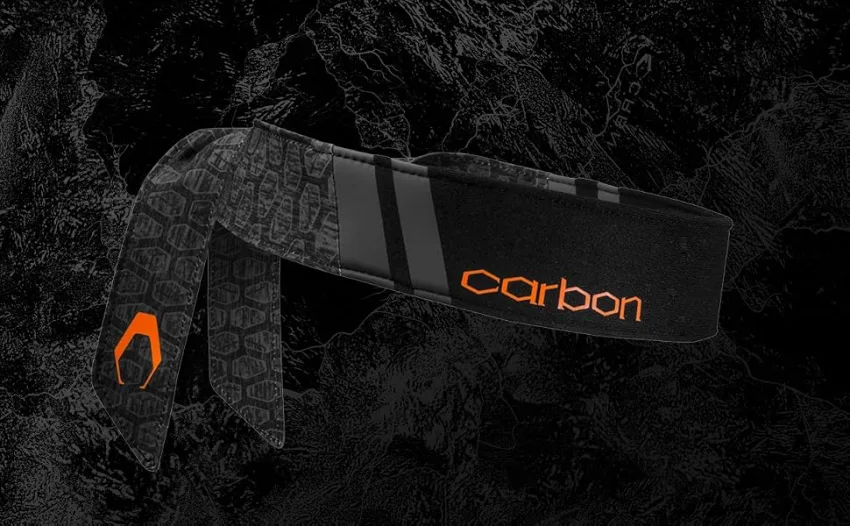 CRBN Carbon Paintball SC Headband Grey - CRBN lightweight paintball head band - athletic headtie