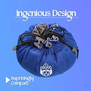 CardKingPro Immense Dice Bags with Pockets - Purple - Capacity 150+ Dice - Great for Dice Hoarders Patented Design - cardkingpro, immense, immense dice bag, dice bag with pockets, large dice bag, dungeons and dragons