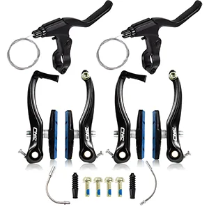 CNC V Brake Set, Bicycle Linear Pull V Brakes for Front/Rear Wheel, Long Arm 110mm, Black  V Brake Set-55 - CNC V brake Set