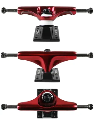 Core Skateboard Trucks - Aluminum Alloy, Premium Bushings - Choose Color/Size Metallic Red / Black / Standard 5.5 (8.25") - Core Red Skateboard Trucks