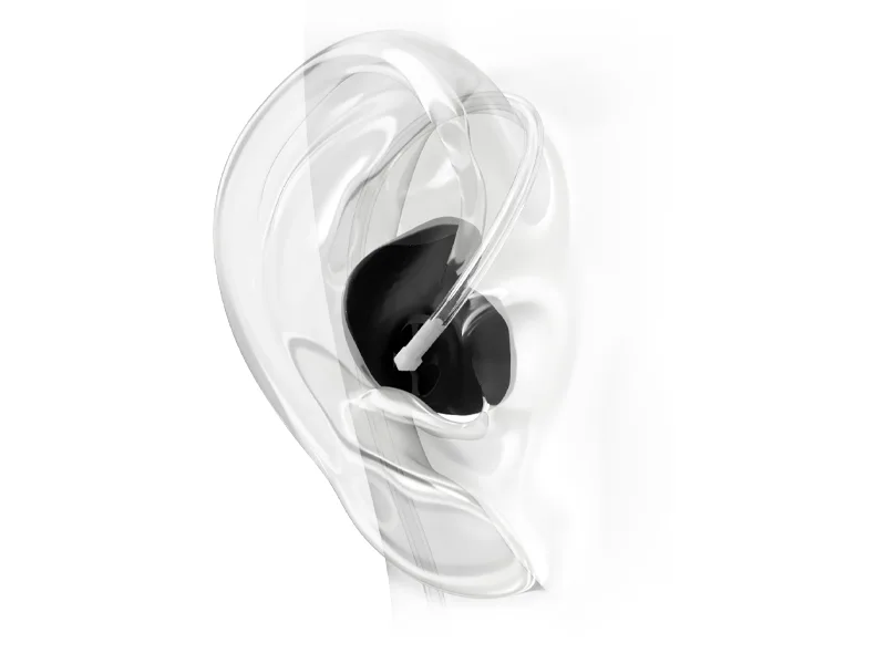 Decibullz - Custom Molded Security Radio Adapters, Thermo-Fit Earpieces Designed for Clear Acoustic Tube Radios (Awareness) - +Awareness Shape