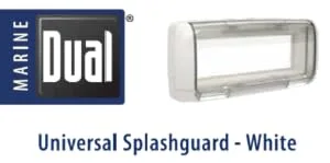 Dual Electronics SG3 Splashguard Marine Radio Housing Unit, Waterproof, Transparent, Single DIN, White Marine Stereo Splashguard - product information 1