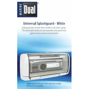 Dual Electronics SG3 Splashguard Marine Radio Housing Unit, Waterproof, Transparent, Single DIN, White Marine Stereo Splashguard - product information 4