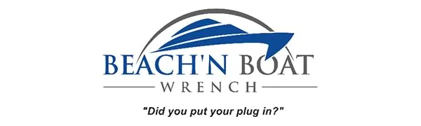 Elite Engineering USA BeachN Boat Drain Plug Wrench for 1/2 inch NPT Plug, Includes Spare Brass Plug Blue - Beach N Boat