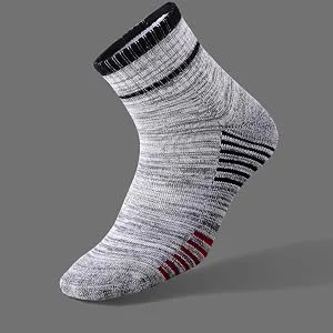 FEIDEER Men's Hiking Walking Socks, Multi-Pack Wicking Cushioned Outdoor Recreation Hiking Socks Black - Quarter 12.5-15 - product information 4