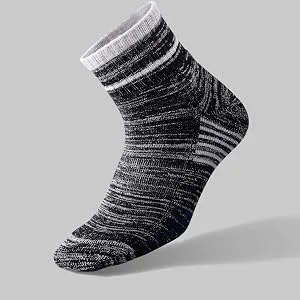 FEIDEER Men's Hiking Walking Socks, Multi-Pack Wicking Cushioned Outdoor Recreation Hiking Socks Black - Quarter 12.5-15 - product information 5
