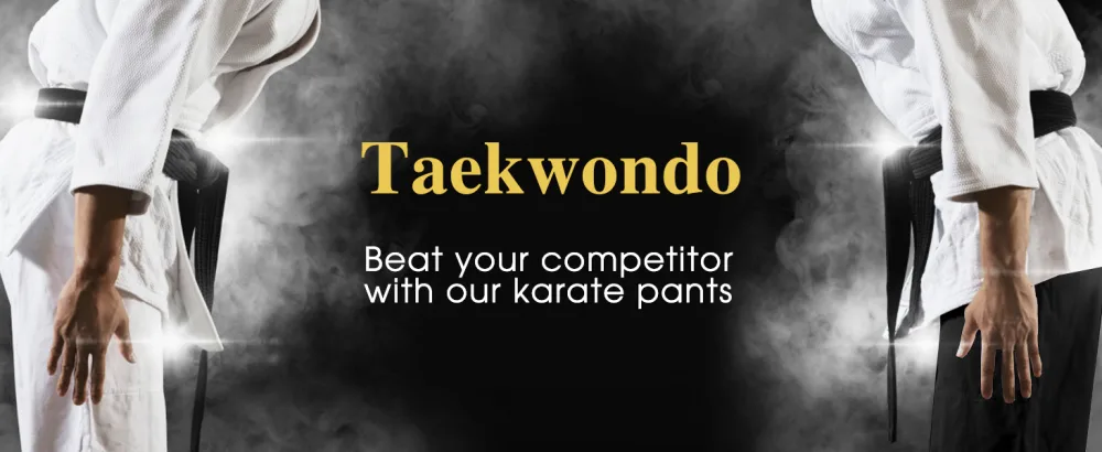 FitsT4 Karate Pants 8oz Middleweight Elastic Waist Martial Arts Pants Perfect for Training or Competition, 000-5 White 4 - taekwondo