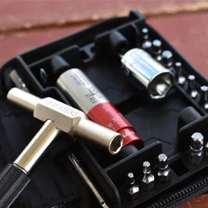 Fix It Sticks Replaceable Edition Traveling Cycling Steel Multi-Tool with 8 Removable Interchangeable Bits w/Bracket Silver 8 Bit w/ Bracket - fix it sticks