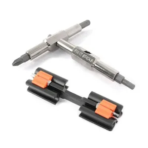 Fix It Sticks Replaceable Edition Traveling Cycling Steel Multi-Tool with 8 Removable Interchangeable Bits w/Bracket Silver 8 Bit w/ Bracket - fix it sticks