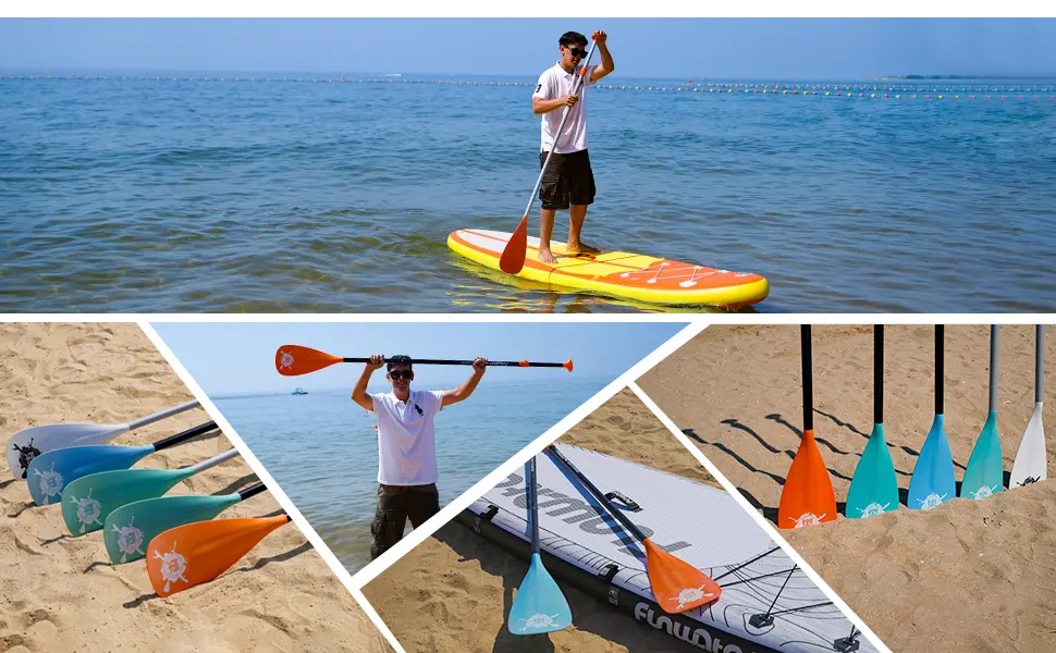 FunWater SUP Paddles - Adjustable Stand Up Paddle 3 Piece Floating Alloy Portable Paddle Board Paddles - Lightweight & Floating oars - Durable and Packable - Efficient Padding BLACK/BLUE - product information 13