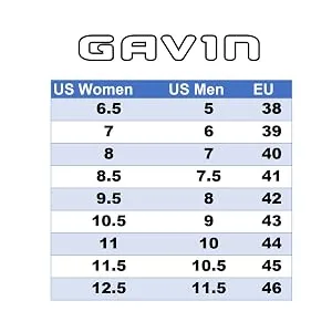 Gavin Road Cycling Shoe SPD or Look Compatible 6.5 Women/5 Men - gavin size chart