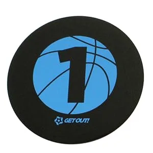 Get Out! Basketball Training Large 9in Disc Spot Markers 5-Pack  Round Flat Numbered Court Floor Poly Vinyl Spots - product information 4