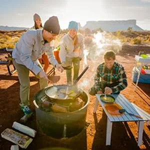 GSI Outdoors Bugaboo Fry Pan I Folding Handle, Aluminum Non-Stick for Camping, Home, Backpacking or Cabin 8 inch - life style