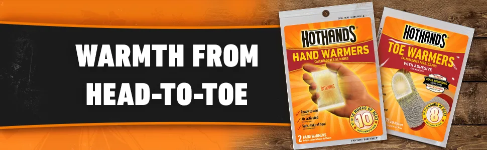 HotHands Hand & Toe Warmers - Long Lasting Safe Natural Odorless Air Activated Warmers - 24 pair hand wormers & 8 pair toe warmers - product information 1