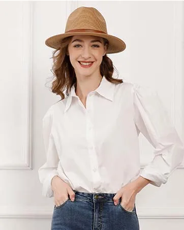 Womens Sun Hat, 2 in 1 Zip-Off Sun Protection Visor Beach Hat for Women, Packable Golf Hat White - womens straw hat