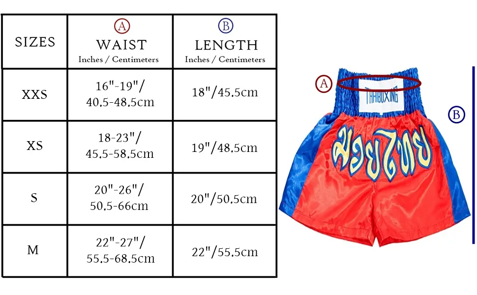 LOFBAZ Kid Muay Thai Boxing Shorts Kick Boxing Trunks Satin Size 2XS-M Small Pink & Blue - KMTB