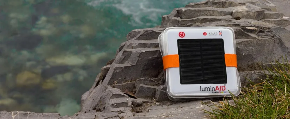 LuminAID PackLite Nova USB Solar Inflatable Waterproof Light Bright White - Charged by the sun light rock water lake outdoors