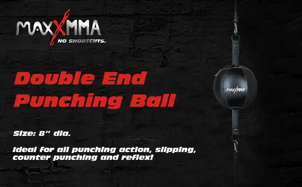 MaxxMMA Double End Ball, Pump Included - Double End Punching Ball. Size: 8
