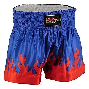 MRX Boxing Shorts for Men Training Fighting Muay Thai Shorts Boxing MMA BJJ Short Kickboxing Trunks Clothing Black/Red Large Short - 1303-BR