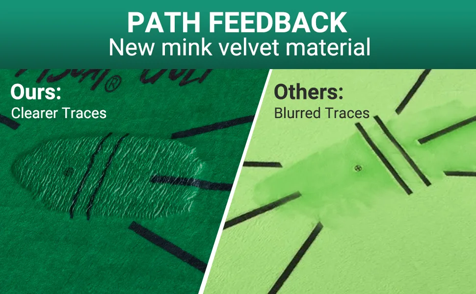 MSOAT Golf Hitting Swing Mat, Clearly Shows Impact Traces, Portable Training Mats for Backyards Swing Detection Velvet Material, Accustrike Swing Training Aids Rubber Back Darker Green Model - product information 16