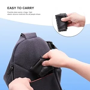 Nirohee Silicone Shoes Covers, Shoe Covers, Rain Boots Reusable Easy to Carry for Women, Men, Kids. Large Black(short Style) - product information 20