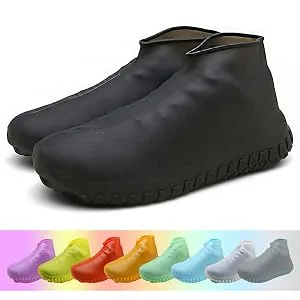 Nirohee Silicone Shoes Covers, Shoe Covers, Rain Boots Reusable Easy to Carry for Women, Men, Kids. Large Black(short Style) - product information 22