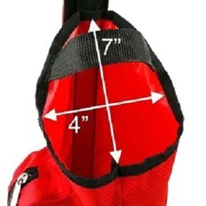 Orlimar 7 Sunday Bag, Lightweight Practice Carry Golf Bag Red - Orlimar Sunday Golf Bag dimensions