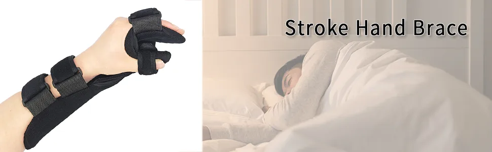 OSK Soft Functional Resting Hand Splint for Flexion Contractures - Stroke Hand Brace by Restorative Medical - Corrective, Supportive Brace for Correction, Comfort & Pain Relief (Small, Left) Small Left - Stroke hand splint