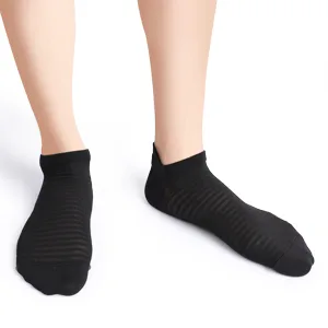 Compression Running Ankle Socks Low Cut(6 Pairs) for Men & Women Black (6 Pairs) Large-X-Large - compression socks low cut