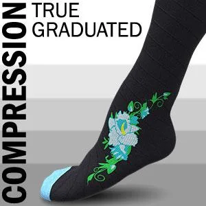 Physix Gear Sport Compression Socks for Men & Women 20-30 mmhg - Athletic Fit (1 Pair) Large-X-Large Black/Grey - true graduated compression