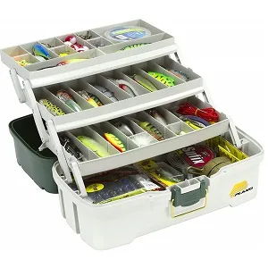 Plano One, Two, and Three Tray Tackle Box Three-Tray Dark Green Metallic/ Off White - product information 1