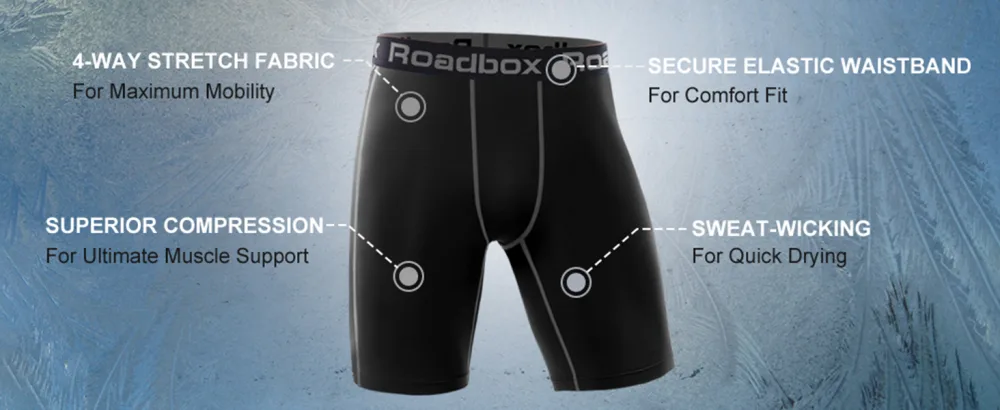Roadbox Compression Shorts for Men 3 Pack Cool Dry Athletic Workout Underwear Running Gym Spandex Baselayer Boxer Briefs 3 Pack: Black, Grey, Navy Blue Large - short
