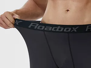 Roadbox Compression Shorts for Men 3 Pack Cool Dry Athletic Workout Underwear Running Gym Spandex Baselayer Boxer Briefs 3 Pack: Black, Grey, Navy Blue Large - short