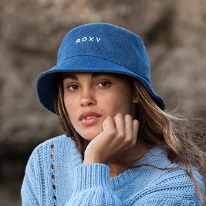 Roxy Women's Finishline Hat One Size Anthracite Ex - Bucket Hat Logo