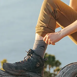 SAMSOX 2 Pack Merino Wool Hiking Socks, Made in USA, Moisture Wicking Micro Crew Cushion Socks for Men & Women Large-X-Large Black/Grey 2-pack - product information 21