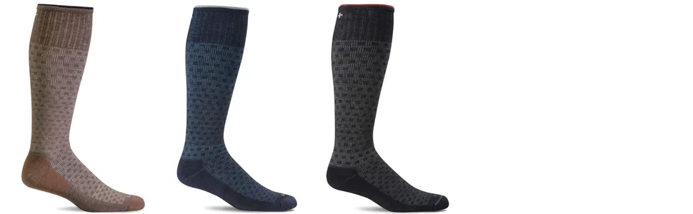 Sockwell Men's Shadow Box Moderate Graduated Compression Sock XX-Large Black - shadow box 970x300